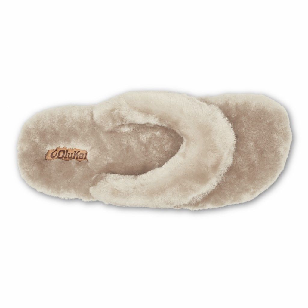 Zapatos Olukai Kīpe'a Heu - Pantuflas Mujer Blancos 20608-271